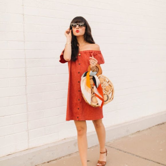 Madewell Dresses & Skirts - MADEWELL TEXTURE & THREAD Off the shoulder dress